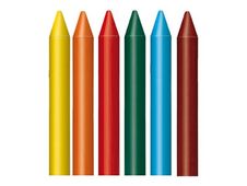 Alpino Baby Color with Crayons - Krijtje - was - assortiment fonkelende kleuren - extra dik (pak van 6)