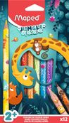 Maped Jungle Fever - Kleurpotlood - verschillende kleuren - 5 mm - jumbo (pak van 12)