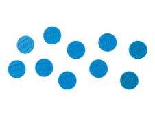 Nobo magneet - 1,3 cm diameter - blauw (pak van 10)