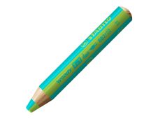 STABILO woody 3 in 1 duo - kleurpotlood - turkoois/lichtgroen