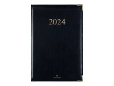 Oberthur Kiev - Agenda de poche 1 semaine sur 2 pages - 9 x 16,5 mm - noir