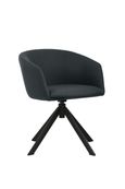 Fauteuil ARCO - pieds pyramidal - gris foncé