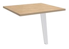 Burocean Steely - bureau - rechthoekig - licht eiken