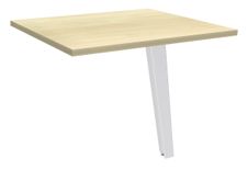 Burocean Steely - Bureau - rechthoekig - esdoornbruin - wit basis