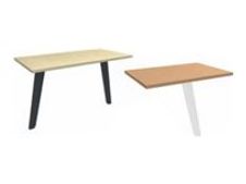 Burocean Steely - Bureaucomponent - rechthoekig - walnoot - wit basis