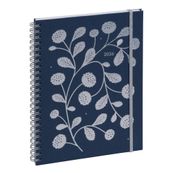 Exacompta Vegetal Horizons - Dagboek - 2025 - weekweergave - met draad gebonden - 20S - 150 x 210 mm - wit papier - blauwe hoes - karton