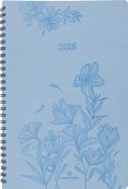 Agenda à spirale Primrose - 1 semaine sur 2 pages - 17 x 24,5 cm - corail - Oberthur