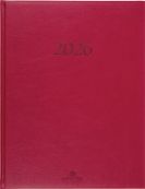 Agenda London - 1 semaine sur 2 pages - 22 x 28 cm - rouge - Oberthur