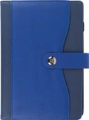 Agenda à spirale Davos - 1 semaine sur 2 pages - 17 x 24,5 cm - bleu - Oberthur