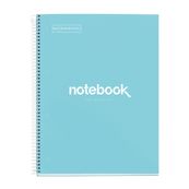 Miquelrius Emotions - Notitieboek - met spiraal gebonden - A4 - 80 vellen / 160 pagina's - van lijnen voorzien - 4 gaten - luchtblauw - karton bedekt met papier