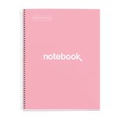 Miquelrius Emotions - Notitieboek - met spiraal gebonden - A4 - 80 vellen / 160 pagina's - van lijnen voorzien - 4 gaten - roze - karton bedekt met papier