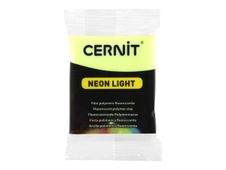 Cernit Neon Light - Boetseerklei - 56 g - geel - fluorescerend materiaal, polymeerklei