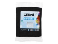 Cernit Number One - Boetseerklei - 250 g - zwart - polymeerklei