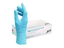 JET - Handschoenen - maat: 9 - nitrielrubber - blauw (pak van 100)