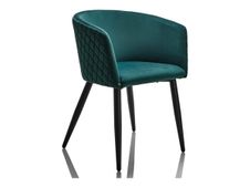 Burocean Ema - Stoel - armsteunen - velvet polypropylene - eendengroen
