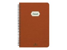 Oberthur Bali - Notitieboek - wire-o - B6 (125 x 176 mm) - 100 vellen / 200 pagina's - ivoorkleurig papier - met lijnen - bruine hoes