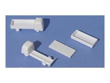 Schulcz - Onafgewerkte auto - 2 stuks - 4 x 1.2 cm - wit