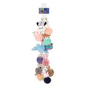 Porte-clés Funny clips - Peluche et PU - couleurs assorties - Viquel