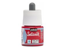 Pebeo Setasilk - Verf - op waterbasis - hermes red - glanzend - 45 ml