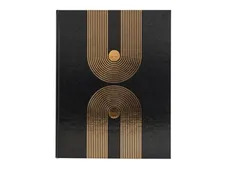 Exacompta - Livre d'or - 270 x 220 mm - 50 feuilles / 100 pages - papier blanc - graphique - couverture noire - carton