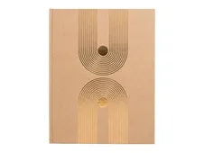 Exacompta - Livre d'or - 270 x 220 mm - 50 feuilles / 100 pages - papier blanc - graphique - couverture en kraft - carton