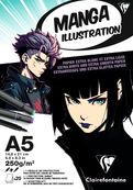 Clairefontaine - Illustration Manga - bloc encollé - A5 - 20 feuilles - 250g