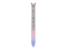 LEGAMI Click&Clack Kitty - 2 kleurbalpennen - blauw, roze - terugtrekbaar