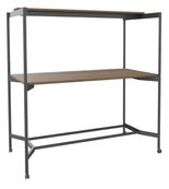 Burocean Elki - Tafel - mobiel - rechthoekig - walnoot - koolstof basis