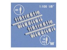 Schulcz - Modeldetail - 40 stuks - silhouette figures - 18 mm - wit