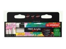 STABILO FREE - Marker - wit - acryl (pak van 3)
