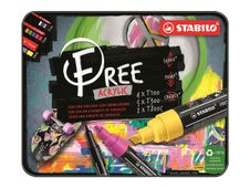 STABILO FREE INITIATION - Marker - permanent - verschillende kleuren - ondoorzichtig - acrylinkt op waterbasis - 11 stuks