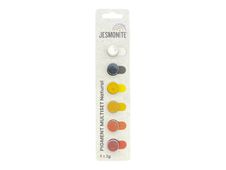 Unicraft Jesmonite - Ambachtelijke kleurstof - 6 stuks - natural - 2 g - wit, zwart, felgeel, oxide yellow, terracotta, red oxide