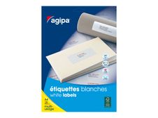 APLI-Agipa - Permanente kleeflaag - wit - 199.6 x 144.5 mm 50 etiket(ten) (25 vel(len) x 2 etiketten