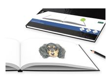 Kangaro - Dummyboek - A4 (210 x 297 mm) - landschap - 80 vellen / 160 pagina's - glanzend zwart