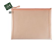 FolderSys - Documentportefeuille met rits - voor A4 (210 x 297 mm) - transparent pastel apricot