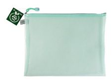 FolderSys - Documentportefeuille met rits - voor A4 (210 x 297 mm) - transparent pastel green