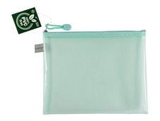 FolderSys - Documentportefeuille met rits - voor A5 (148 x 210 mm) - transparent pastel green