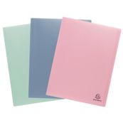 Exacompta AutentiK - Showalbum - 40 compartimenten - 80 weergaven - voor A4 (210 x 297 mm) - blauwgrijs, snoeproze, saliegroen (pak van 3)