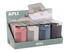 APLI Up North - Perforator - 12 vellen - koningsblauw, grijs, zwart, roze (pak van 12)