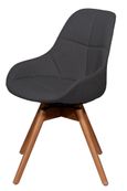 Meet Juno - Stoel - fabric (100% polyester) - houtskool, strand (pak van 2)