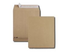 GPV PACK'N POST - Postzak - grootte 24 - 260 x 330 mm - vierkant - open uiteinde - zelfklevend (peel & seal) - bruin - pak van 50