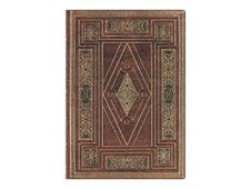 Paperblanks Shakespeare's Library - Flexi - reliure piquée - midi - 120 x 175 mm - 88 feuilles / 176 pages - uni - first folio - brun
