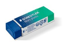Mars® Plastic 526 50 – Gomme sans latex édition anniversaire – bleu/vert – 65 x 23 x 13 mm