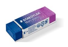 Mars® Plastic 526 50 – Gomme sans latex édition anniversaire – bleu/lilas – 65 x 23 x 13 mm