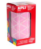 APLI kids - Adhésif décoratif - 2832 pièces - triangulaire - 20 x 20 x 20 mm - 59 feuilles - rose - permanent - papier