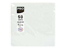 Pronappe - Servet - Grootte 20 x 20 cm - wegwerpbord - wit (pak van 50)