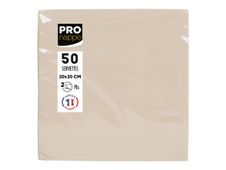 Pronappe - Servet - Grootte 20 x 20 cm - wegwerpbord - ivoor (pak van 50)