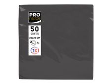 Pronappe - Servet - Grootte 20 x 20 cm - wegwerpbord - zwart (pak van 50)