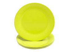 Pronappe - Bord - Grootte 23 cm diameter - rond - wegwerpbord - kiwigroen (pak van 20)