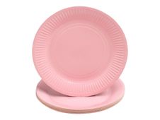 Pronappe - Bord - Grootte 23 cm diameter - rond - wegwerpbord - roze (pak van 20)